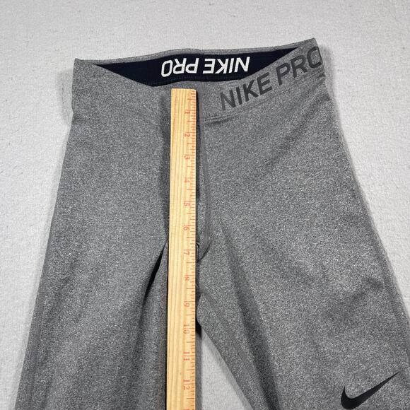 Nike Pro Dri-Fit Leggings Women Small Gray Compression Athletic Full‎ Length - Picture 3 of 10